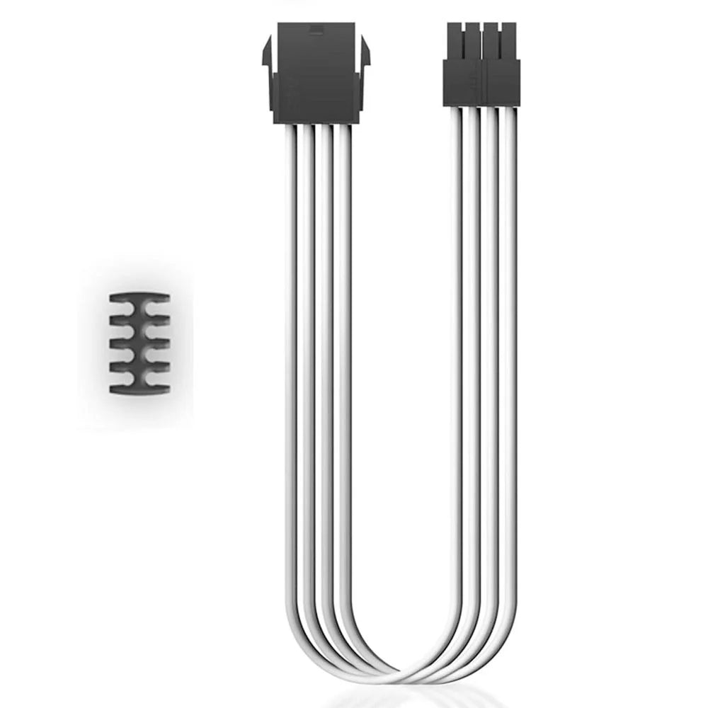 Deepcool PSU Extension Cable DP - EC300 - CPU8P - WH White, 345 x 25 x 17 mm, high - quality 18AWG, high - quality terminal, length 300mm, standard ATX PS2, White | DP - EC300 - CPU8P - WH - 6933412796046 - Vektra Computers LLC Deepcool PSU Extension Cable DP - EC300 - CPU8P - WH White, 345 x 25 x 17 mm, high - quality 18AWG, high - quality terminal, length 300mm, standard ATX PS2, White | DP - EC300 - CPU8P - WH - 6933412796046 - Vektra Computers LLC